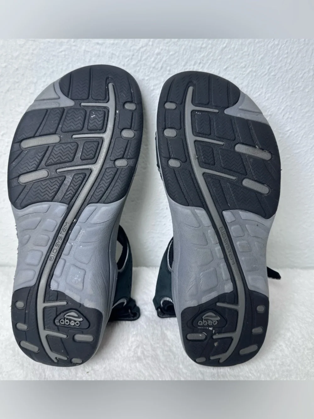 Abeo Bio System Women's Sandals Black Size 8.5 WP Comfort Strappy Orthotic Fit - Picture 10 of 16